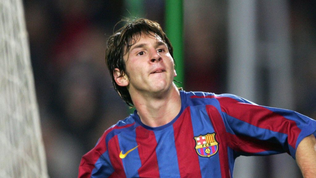 Lionel Messi in Barcelona in 2005